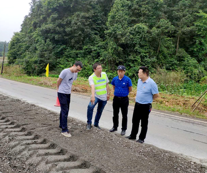 業主單位領導一行蒞臨株洲縣S333大修工程項目進行技術交流